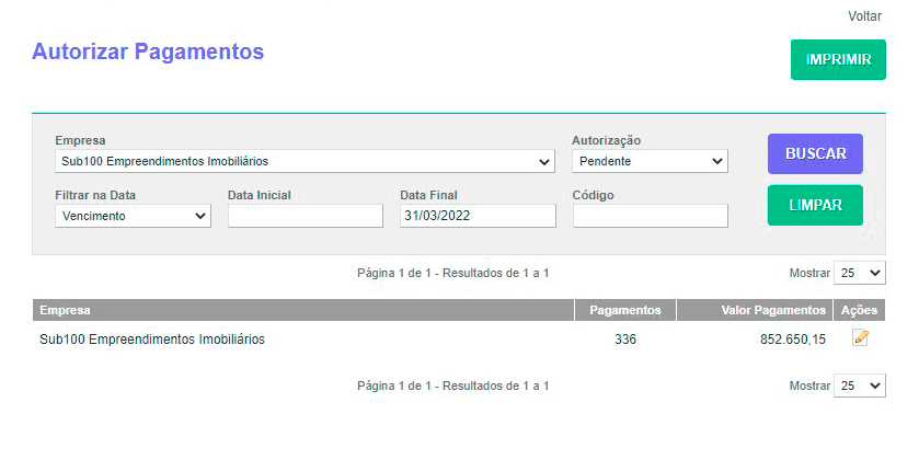 Tela: Títulos a Pagar Tela: Títulos a Pagar