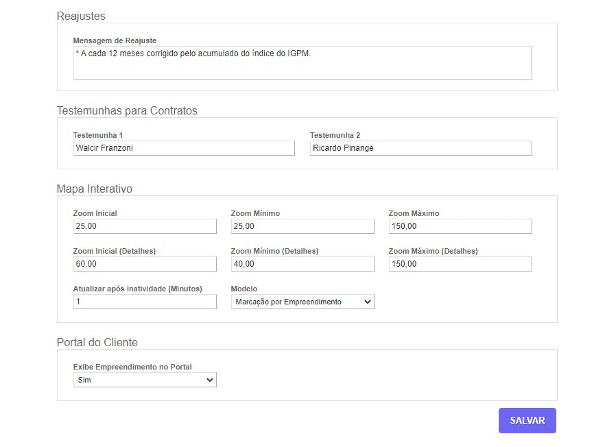 Tela: Marcações simplificadas Tela: Marcações simplificadas