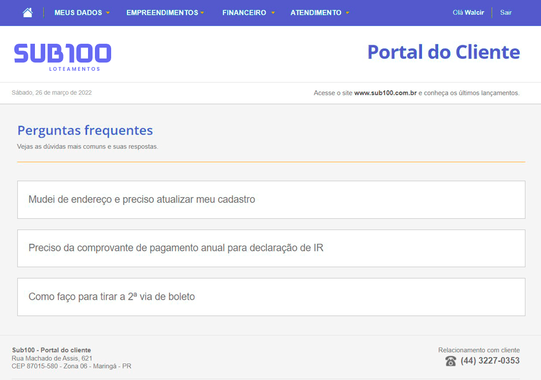Tela: Perguntas e Respostas