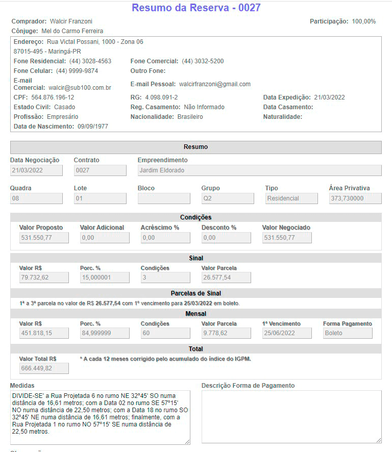 Tela: Reserva Tela: Reserva